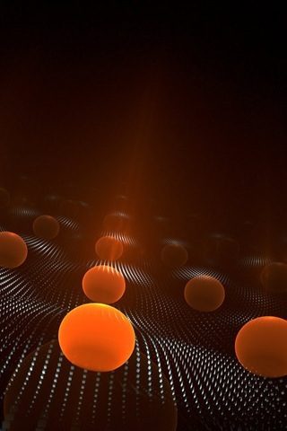Orange Balls On Carbon Fiber